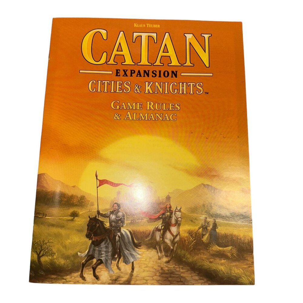 New Catan Expansion Cities Knights Game Rules Almanac Replacement Part Orange